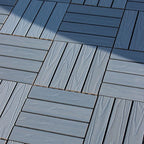 12" X 12" 4-Slat Square PVC Floor Tiles Snap-Fit Installation Floor Tiles
