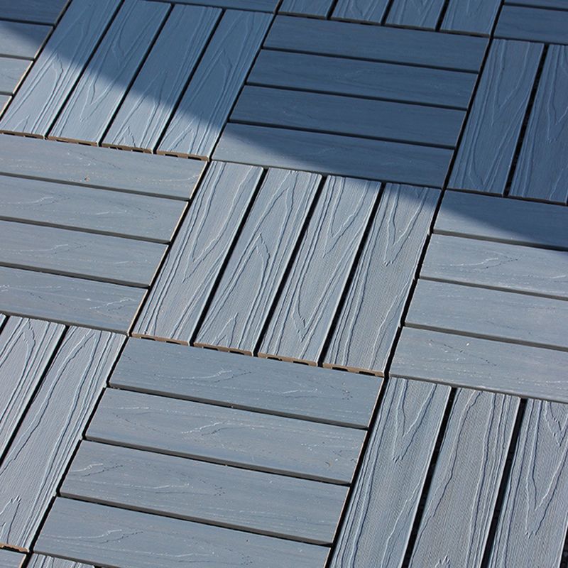 12" X 12" 4-Slat Square PVC Floor Tiles Snap-Fit Installation Floor Tiles