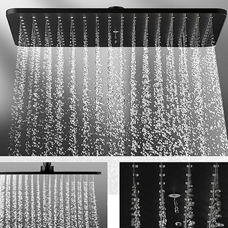 Modern rectangular shower head combo standard spray pattern with hand shower