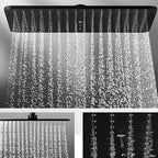Modern rectangular shower head combo standard spray pattern with hand shower