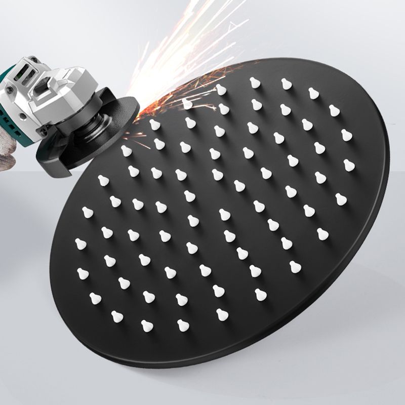 Black round fixed shower head Modern design wall-mounted shower head