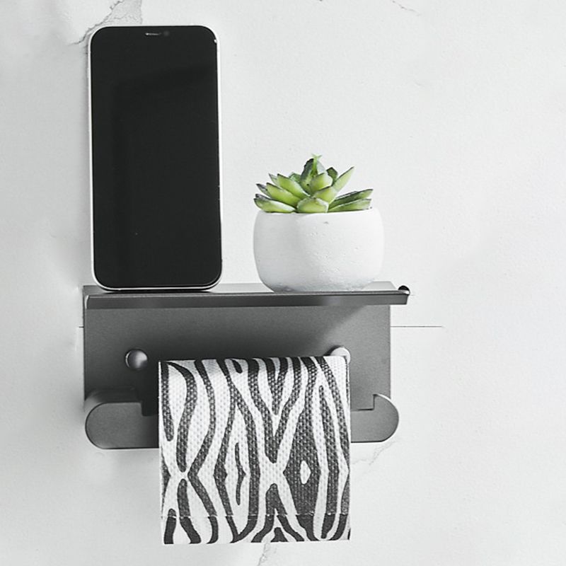 7-piece bathroom hardware set matte black/gray with bath shelf/towel holder/bath towel hooks