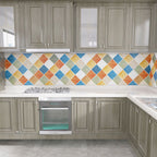 Modern Peel-and-Stick Backsplash Wall Tiles made of Plastic Mosaic Tile Wallpaper for the Kitchen