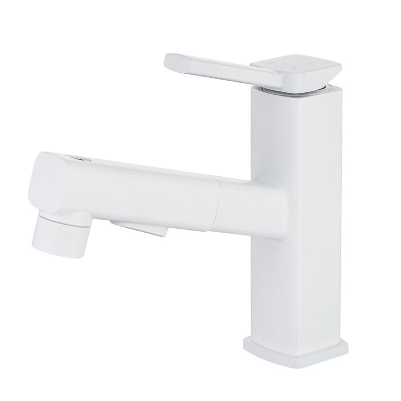 Lever Handle Faucet Pull-Out Basin Faucet with Swivel Spout