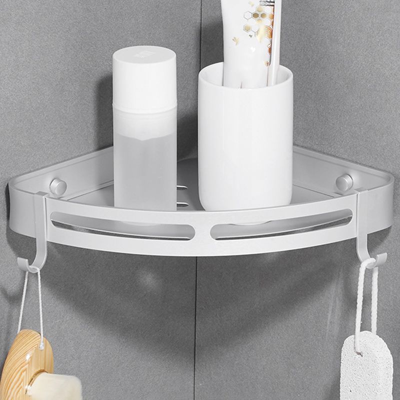 Modern Aluminum Bathroom Accessory Set Black/ Silver Bathroom Shelf
