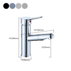 Contemporary Bath Faucet Brass Lever Handle Pull-Out Sink Faucet