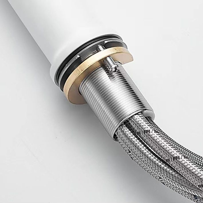 Modern Sink Faucet Solid Color Copper Sink Faucet for Bathroom