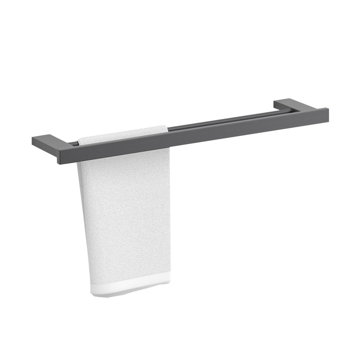 Gray contemporary bathroom accessory set Brushed gray bath shelf/toilet paper holder/towel bar