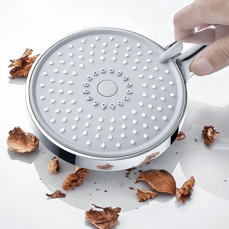 Round Handheld Shower Head with Self-Cleaning Wall-Mounted Shower Head