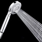 Silver Hand Shower 3 Jets Stainless Steel Wall-Mounted Shower Head