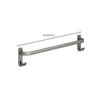 2-piece modern bathroom accessory set made of aluminum matte gray towel bar