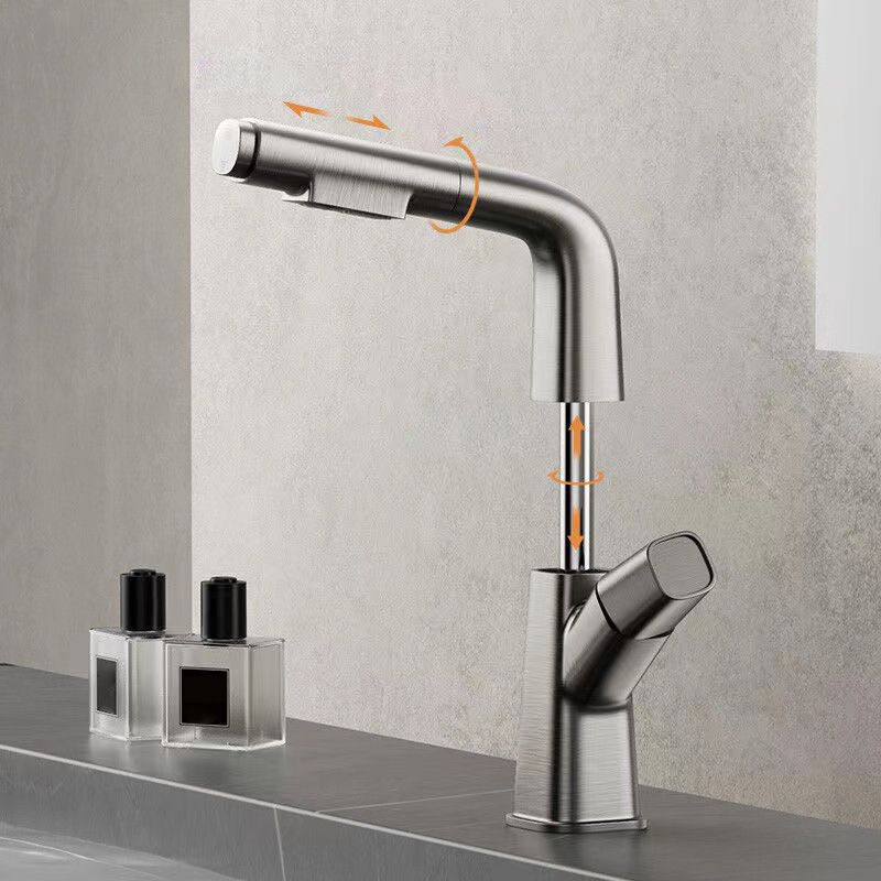 Widespread sink faucet Modern tap with single lever