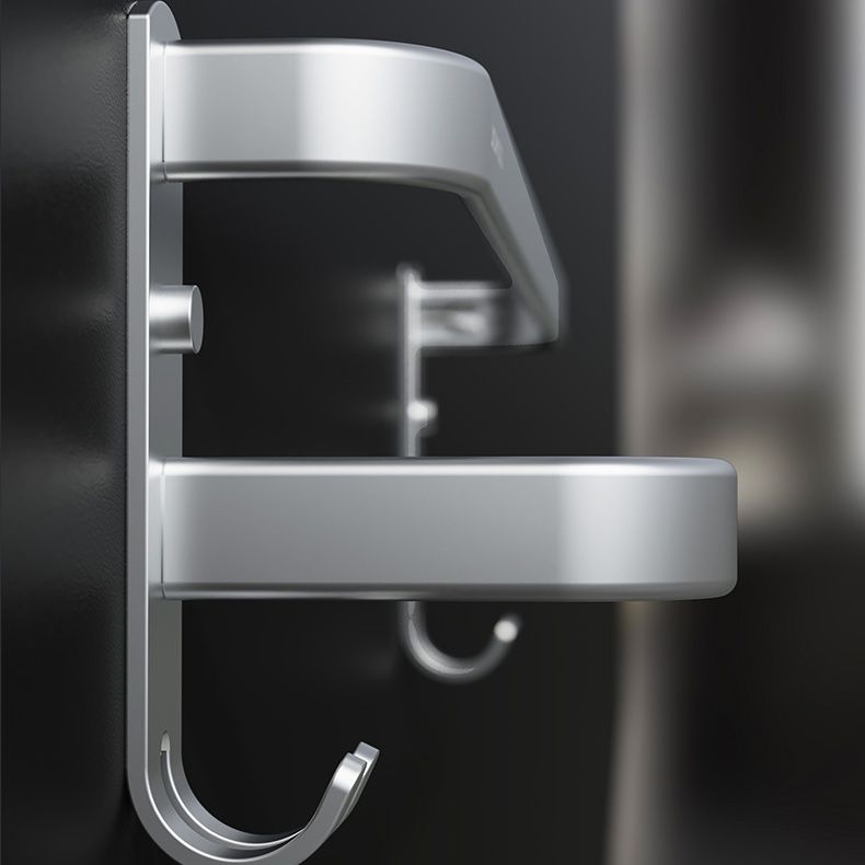 7-piece Bathroom Accessory Set Modern Aluminum Bathroom Set in Silver