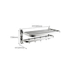 Polished Chrome Modern Bathroom Accessory Set in Stainless Steel with Bath Shelf/Towel Bar