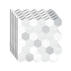 Peel-and-Stick Tiles Hexagonal Waterproof PVC Peel & Stick Mosaic Tile for Shower