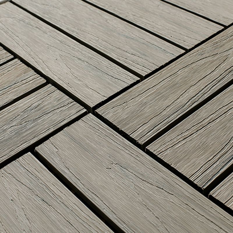 Square Patio Tiles Interlocking Striped Pattern Deck Board