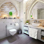 Metal Simple Bathroom Accessories as a Single Piece or in a Set in Silver