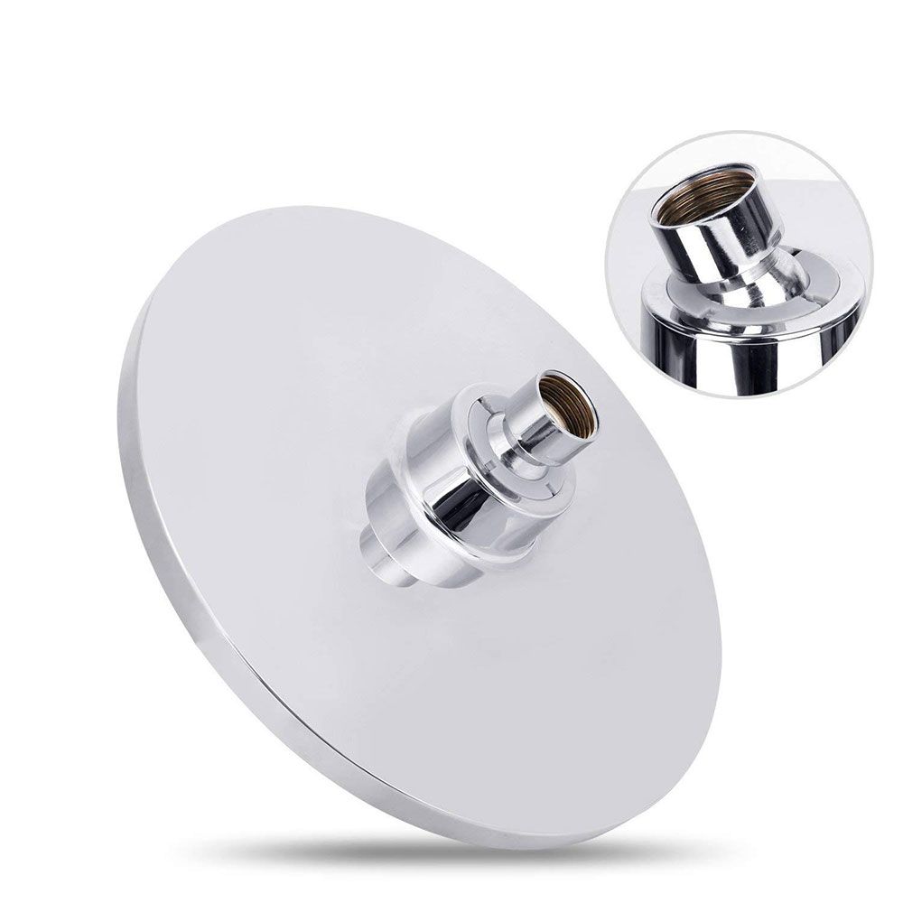 Contemporary Fest Shower Head Round Shower Head Combo in Silver