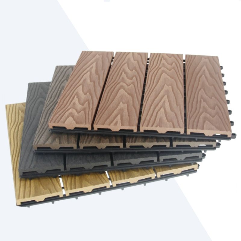 Floor Bullnose Click Lock Wire Brushed Wood Tiles