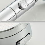 Contemporary 3 Jet Shower Head Adjustable Spray Pattern Rotatable Handheld Shower