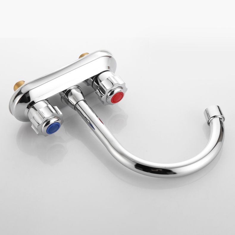 Knob Handle Brass Faucet High Arc Swivel Sink Faucet for Bathroom