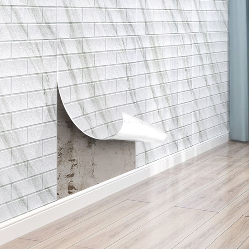 Industrial Wall Panel, 3D Brick Bathroom Wall Panels Set of 2