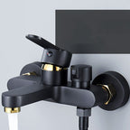 Modern Bathtub Faucet Lever Handle Wall Mounted Fixed Bathtub Faucet