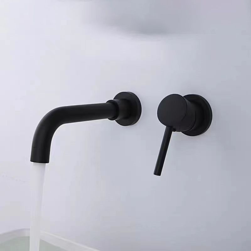 Modern 1- or 2-Handle Bathroom Sink Faucet Round Wall-Mounted Bathroom Faucet.