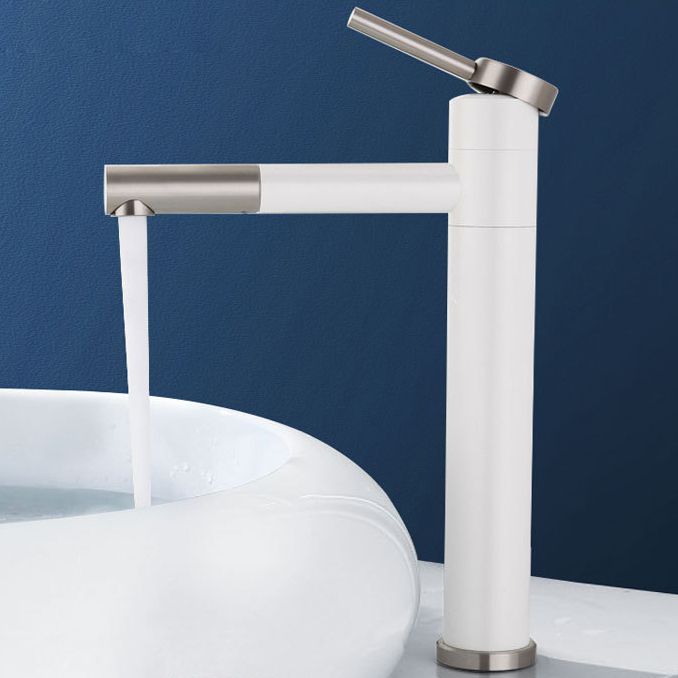 Modern Vessel Sink Faucet Stainless Steel Single Handle Low Arc Pull Down Vessel Faucet