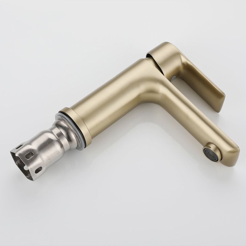 Modern Brass Sink Faucet Single Hole Bathroom Faucet Lever Handle Tap