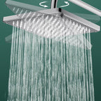 Modern Showerhead Combination Double Showerhead Polished Stainless Steel Wall Mounted Showerhead