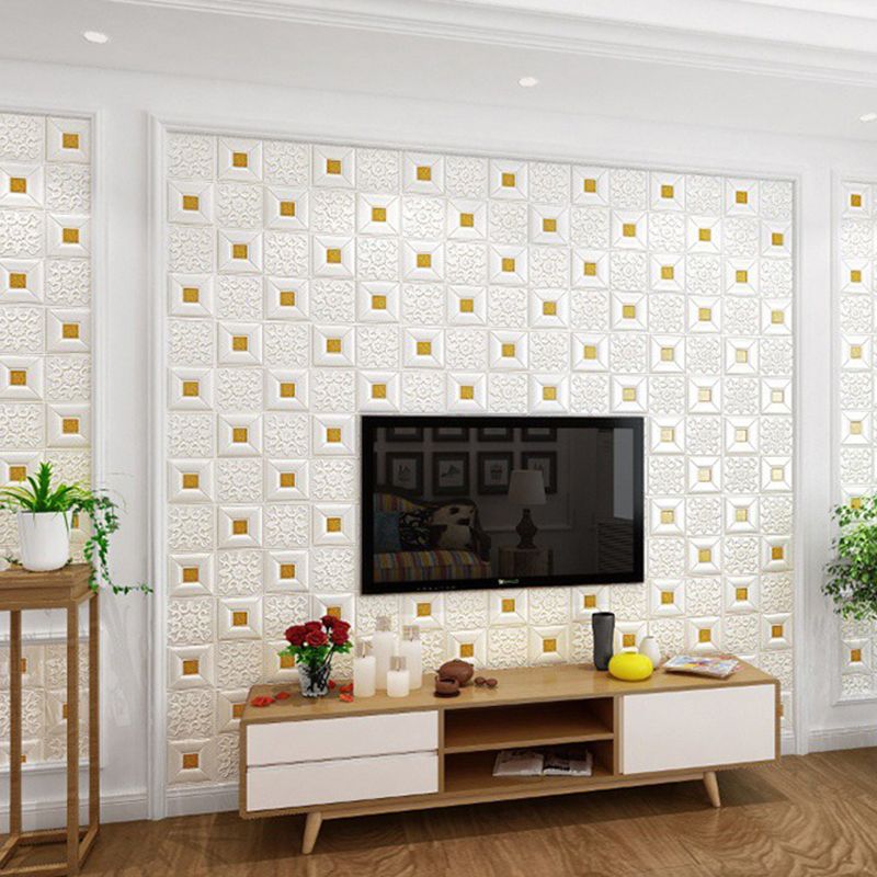 Modern wall covering foam 3D embossed peel and stick wall panel