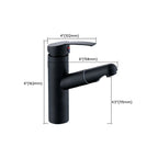 Contemporary Bath Faucet Brass Lever Handle Pull-Out Sink Faucet
