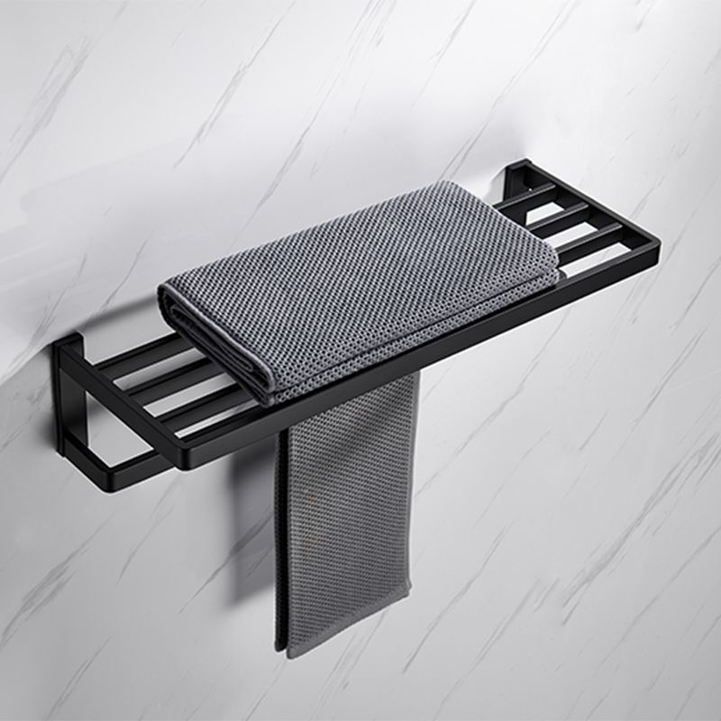 Matt Black 5-piece modern bathroom accessory as a single item or as a set with towel bar