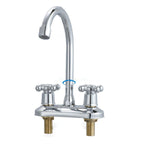 Knob Handle Central Mixer Contemporary Design Basin Faucet 2-Hole Faucet for the Bathroom