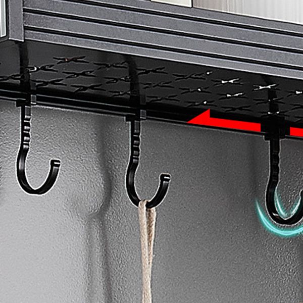 Black / Silver Bathroom Accessories Aluminum Hardware Set Bathroom Shelf