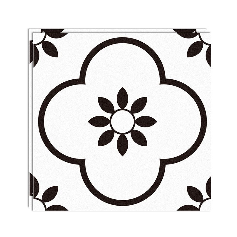 Peel & Stick Vinyl Floor Lightly patterned vinyl floor with straight edge
