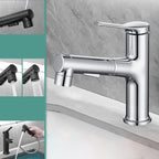 Modern Basin Faucet Solid Brass Centerset Sink Faucet for Bathroom