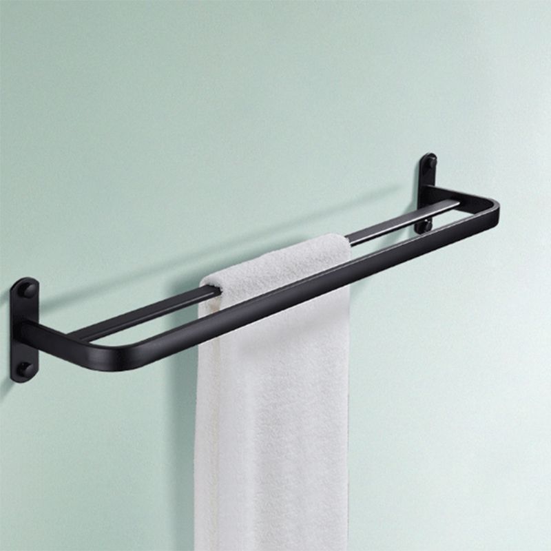 Modern Bathroom Accessory Set Matte Black/Grey Bathroom Shelf/Towel Holder & Paper Holder
