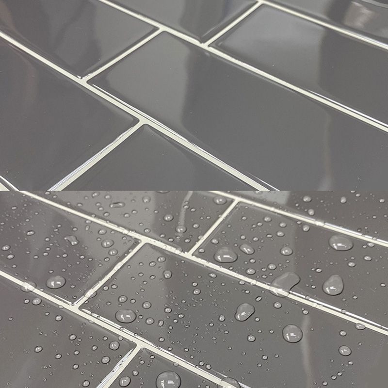 Peel and Stick Tiles Rectangle PVC Waterproof Peel and Stick Tiles Subway 10-Pack