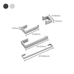 Stainless Steel Bathroom Set 4-Piece Modern Style Simple Bathroom Accessory Set