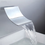 Modern Wall-Mounted Bathroom Faucet Low Arc Solid Brass Faucet