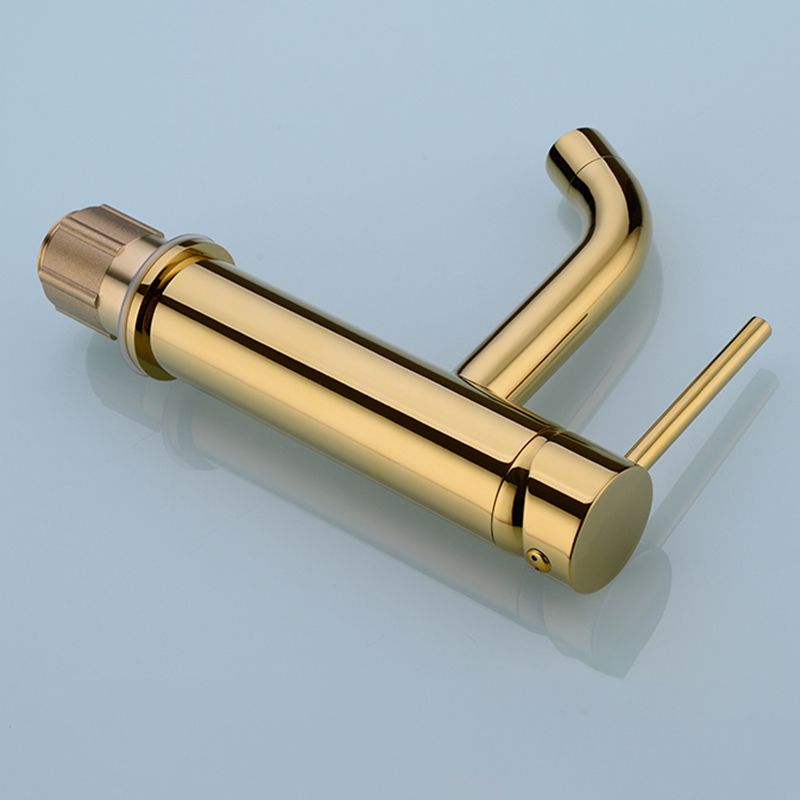 Modern 1-Hand Basin Faucet Gold Brushed Sink Faucet Brass