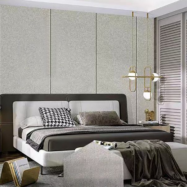 Modern Style Linen Wall Panel Living Room Removable Wall Covering