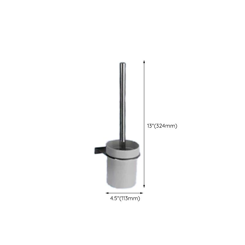 Contemporary bathroom accessory set made of aluminum with towel holder/bath shelf