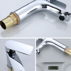 Modern Sink Faucet Monochrome Brass Sink Faucet for the Bathroom