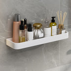 Contemporary Bathroom Accessory Set Metal Bath Shelf in White