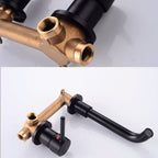 Lever handles Wall-mounted bathroom faucet High-arch sink faucet