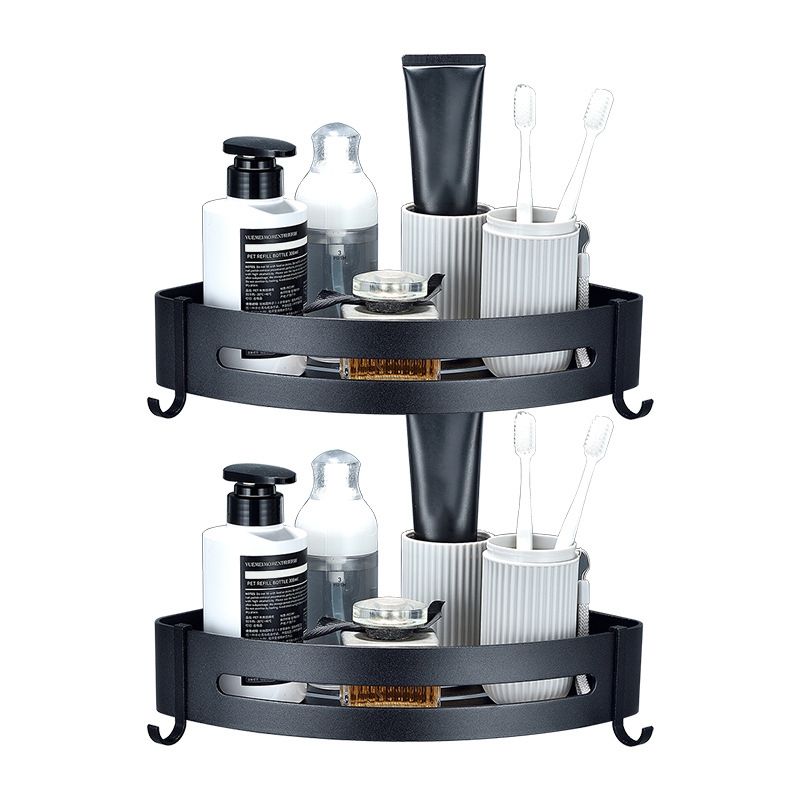 Modern Bathroom Hardware Set Bathroom Shelf Silver/Black Bathroom Accessories Set
