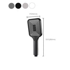 Modern Rectangular Hand Shower in Black 3 Spray Wall Mounted Hand Shower